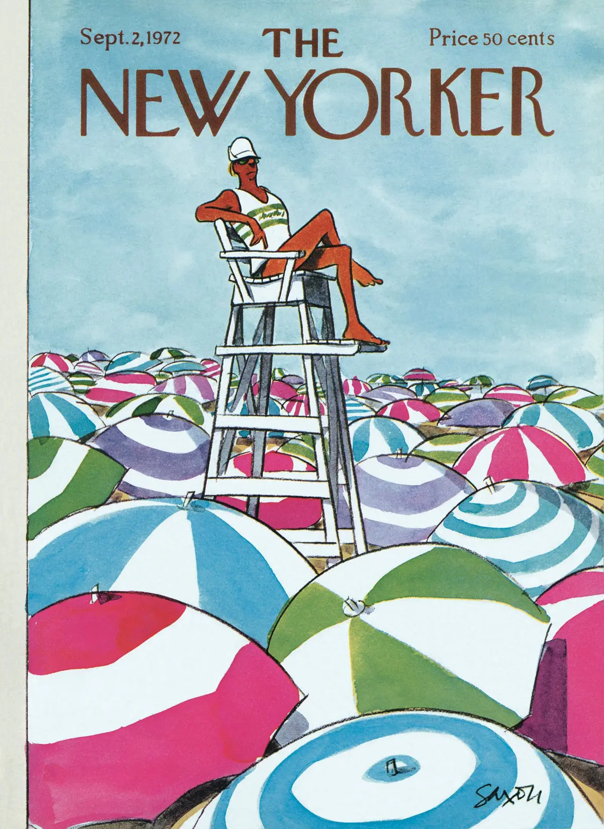 Обложка The New Yorker, 2 сентября 1972, художник Чарльз Саксон