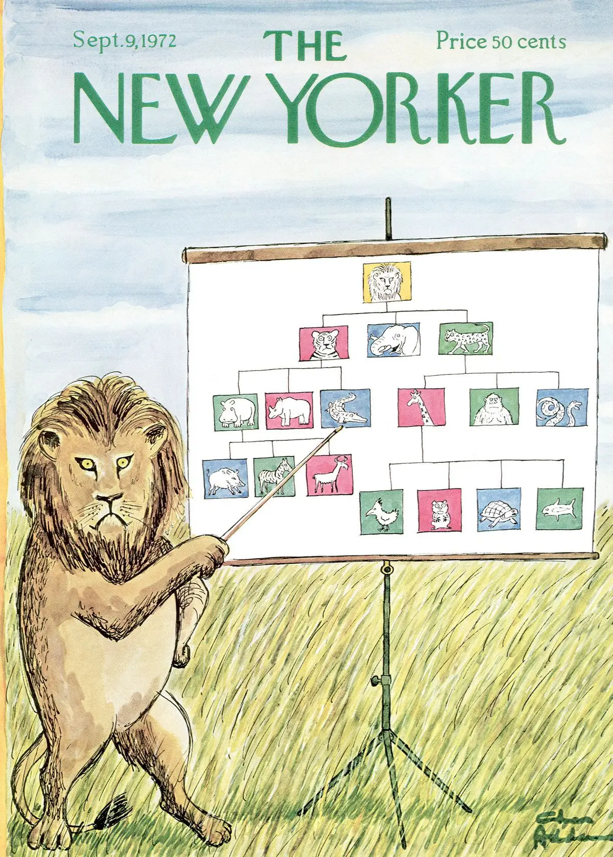 Обложка The New Yorker, 9 сентября 1972, художник Чарльз Аддамс