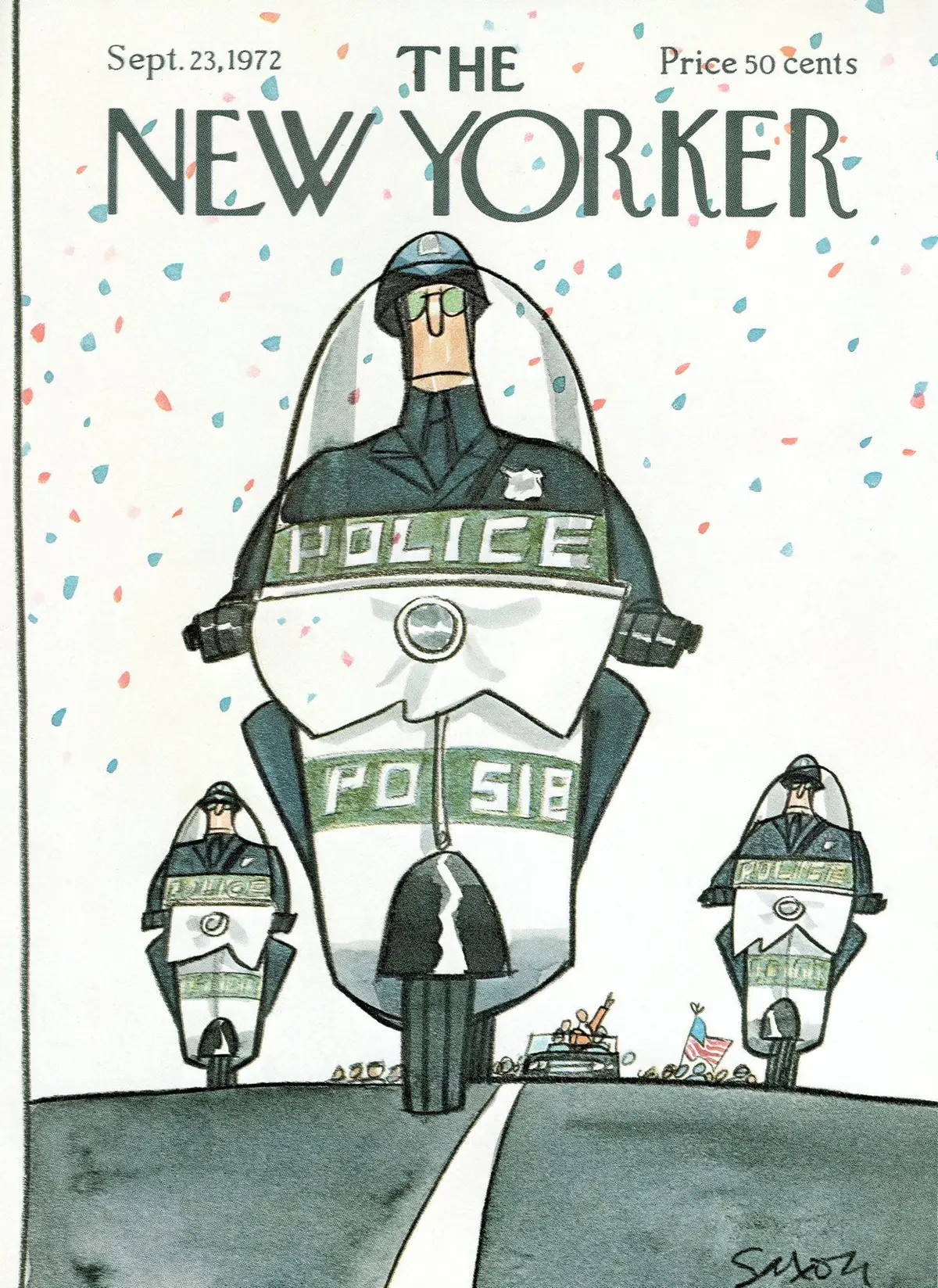 Обложка The New Yorker, 23 сентября 1972, художник Чарльз Саксон