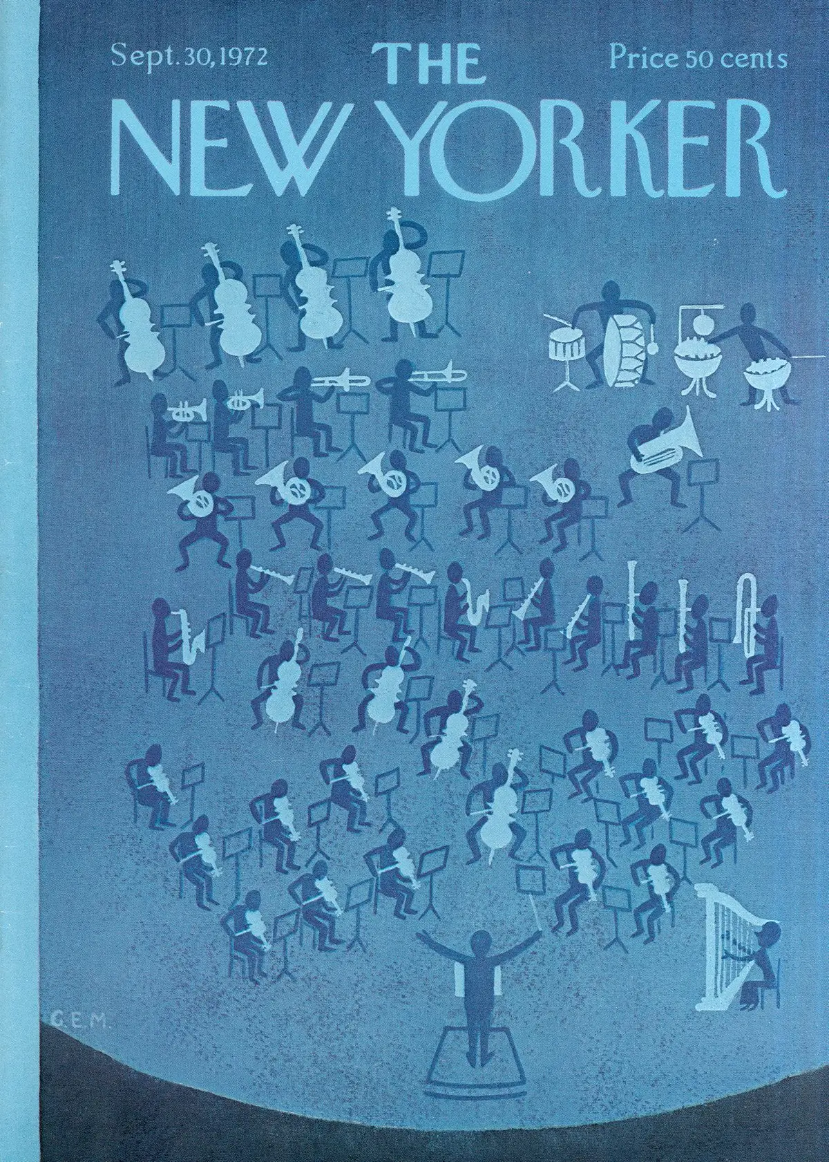 Обложка The New Yorker, 30 сентября 1972, художник Чарльз Э. Мартин