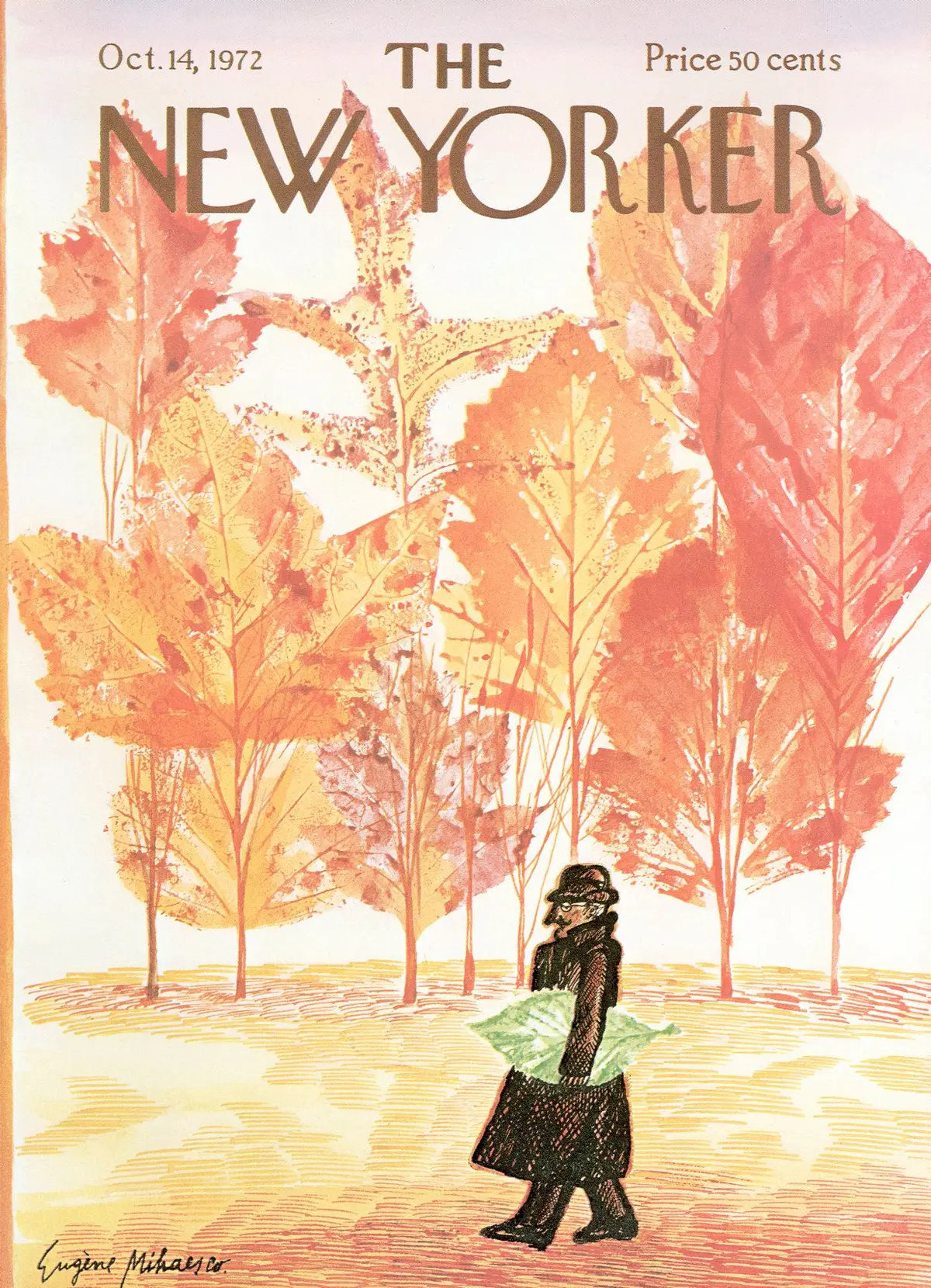 Обложка The New Yorker, 14 октября 1972, художник Эжен Михаеско