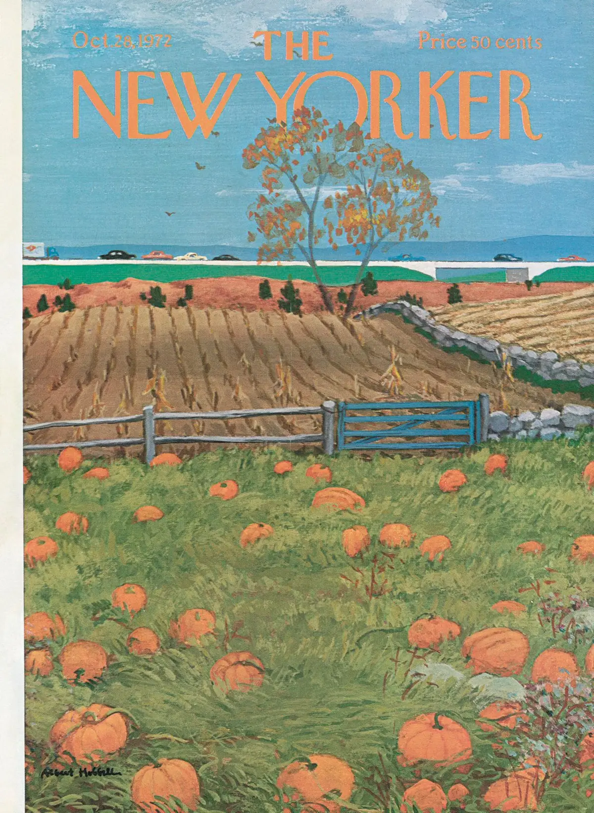 Обложка The New Yorker, 28 октября 1972, художник Альберт Хаббелл