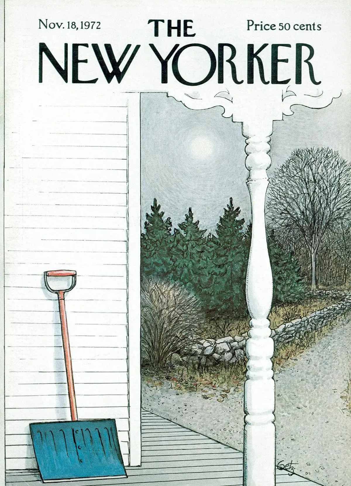 Обложка The New Yorker, 18 ноября 1972, художник Артур Гетц