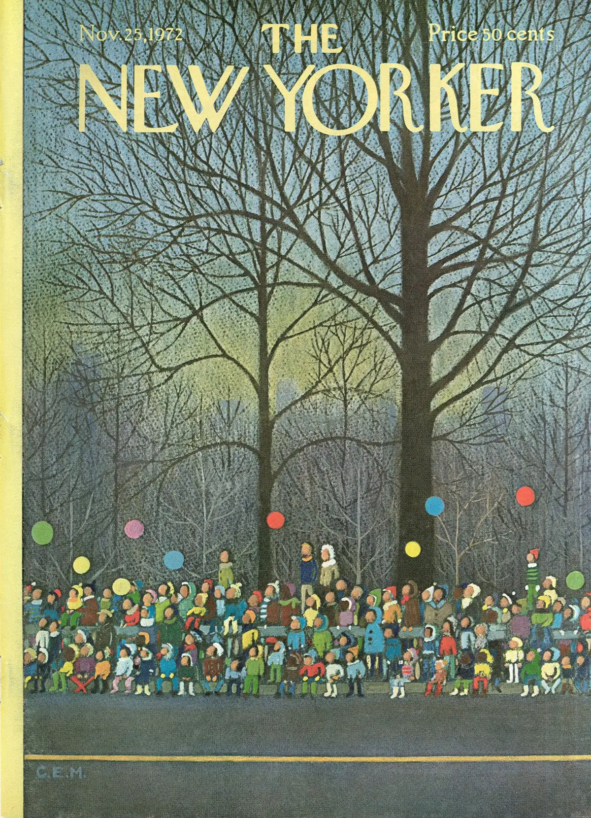 Обложка The New Yorker, 25 ноября 1972, художник Чарльз Э. Мартин