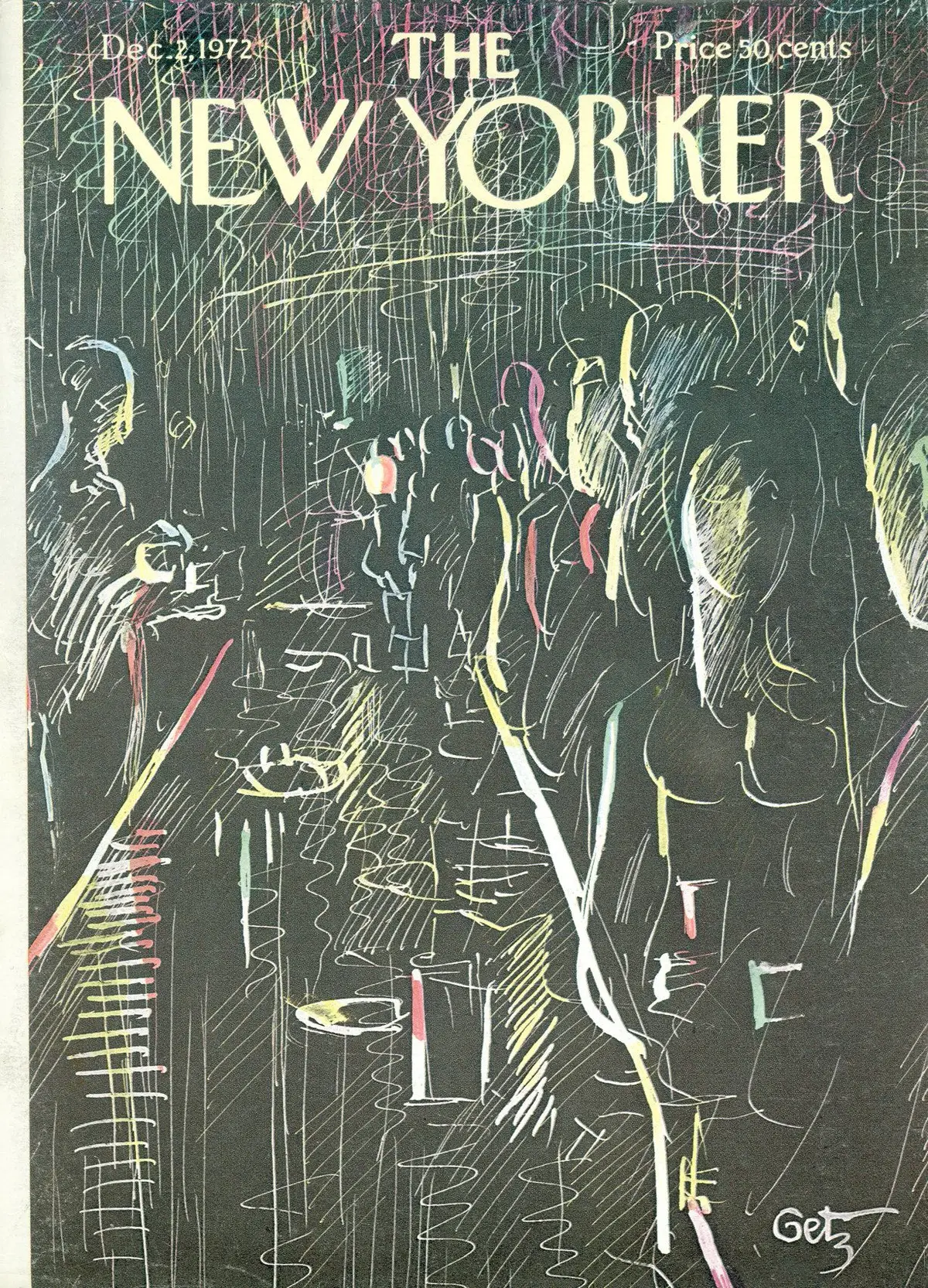 Обложка The New Yorker, 2 декабря 1972, художник Артур Гетц
