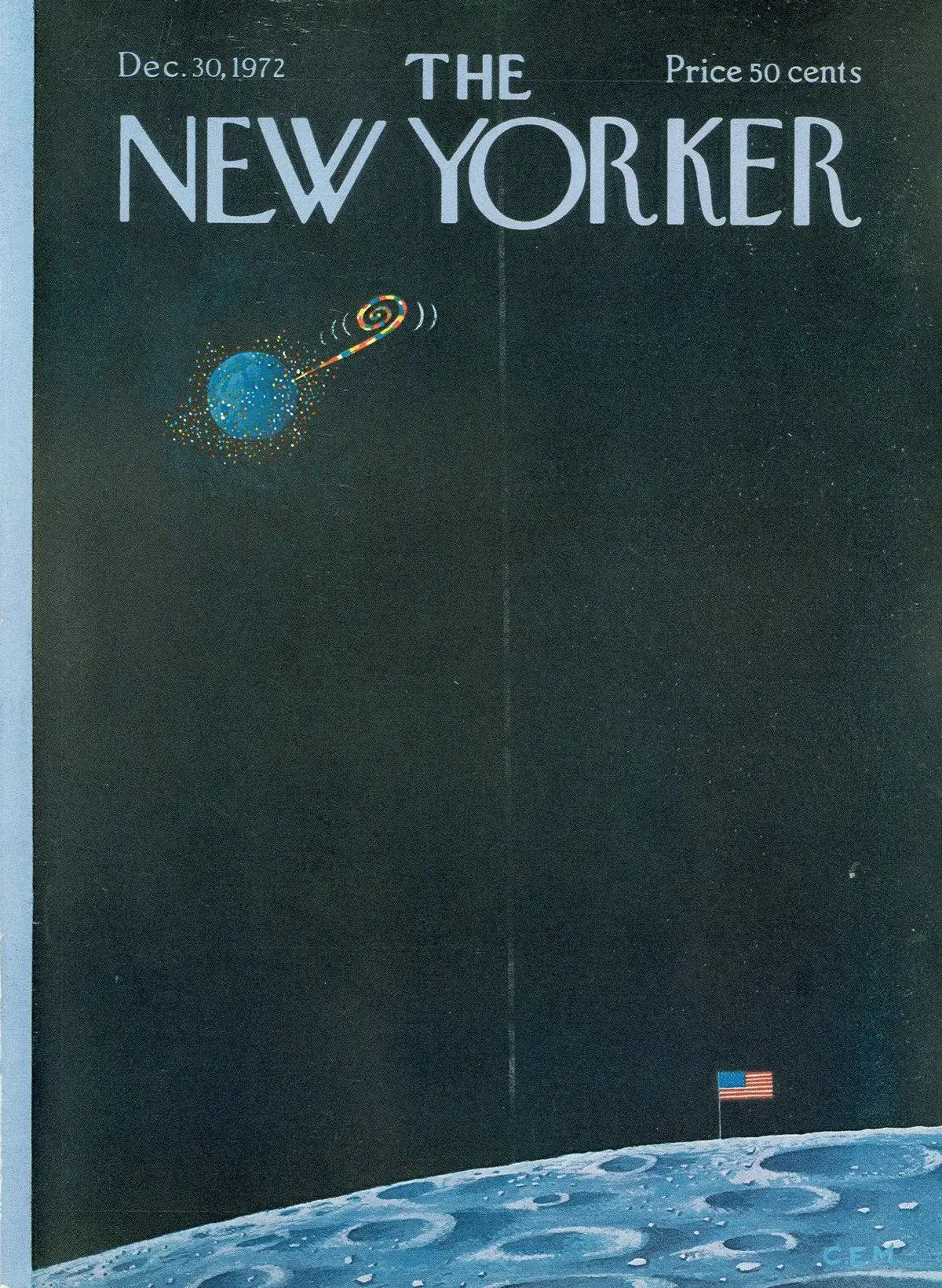 Обложка The New Yorker, 30 декабря 1972, художник Чарльз Э. Мартин