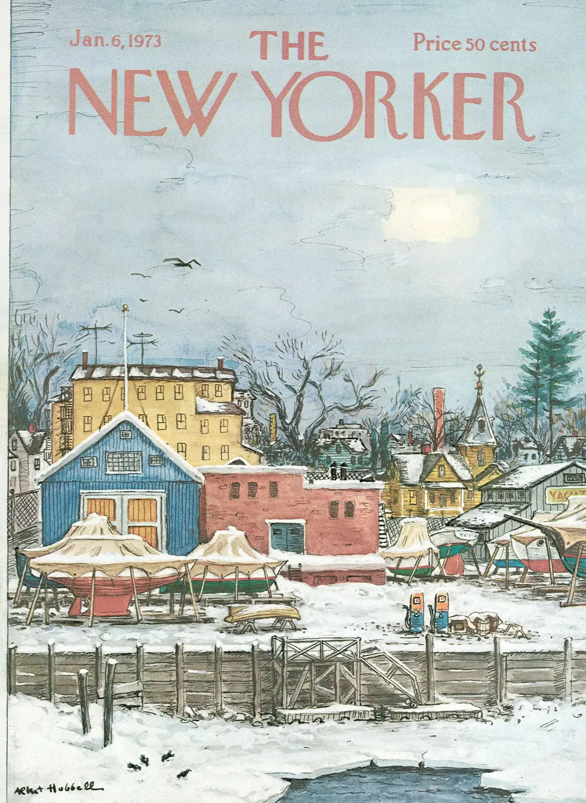 Обложка The New Yorker, 6 января 1973, художник Альберт Хаббелл