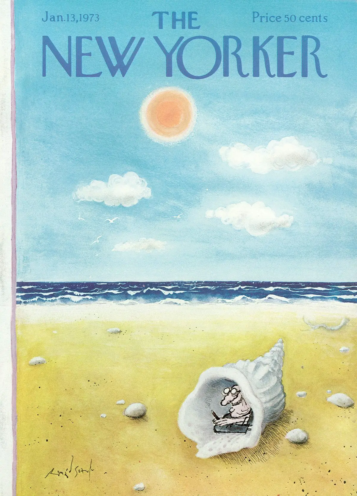 Обложка The New Yorker, 13 января 1973, художник Рональд Сёрл