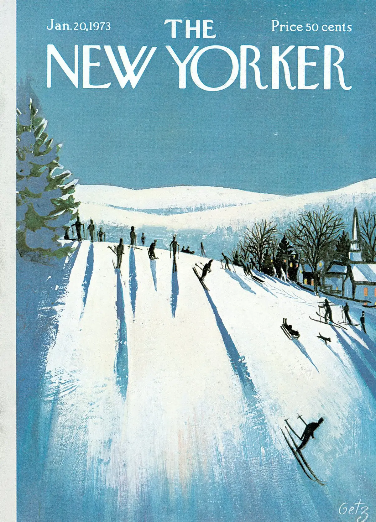 Обложка The New Yorker, 20 января 1973, художник Артур Гетц