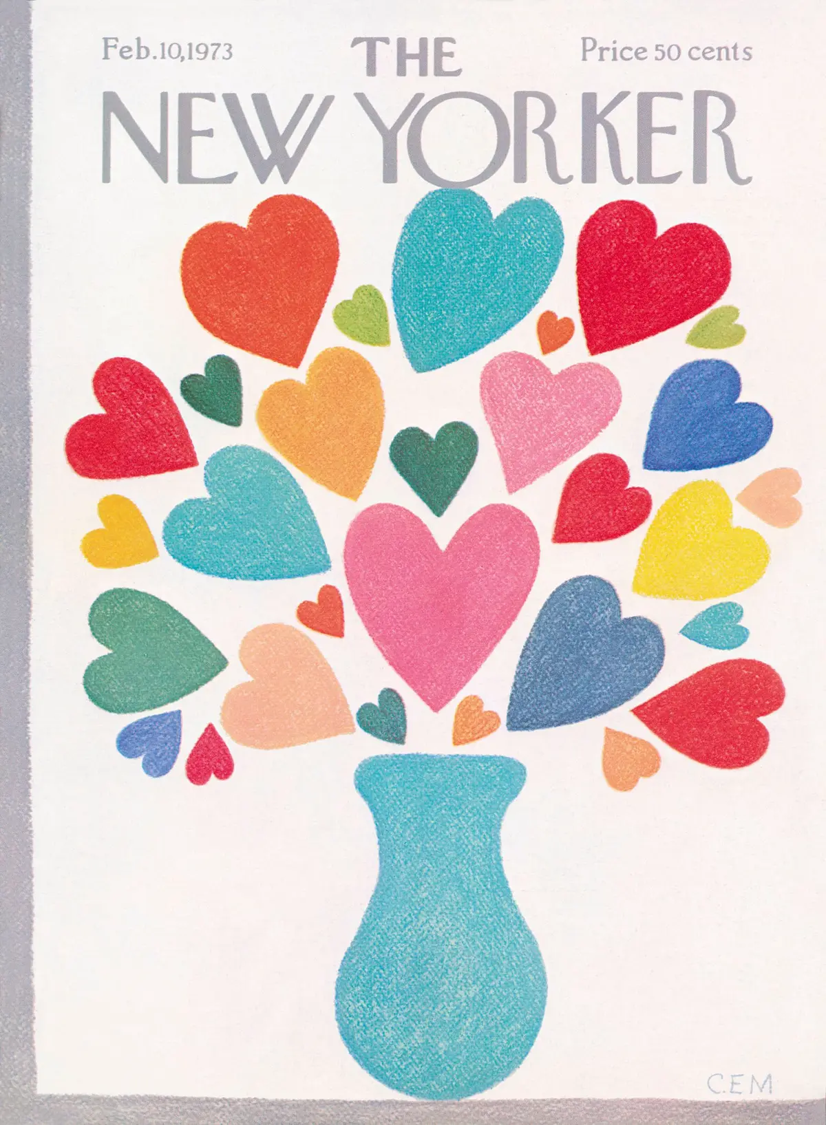 Обложка The New Yorker, 10 февраля 1973, художник Чарльз Э. Мартин