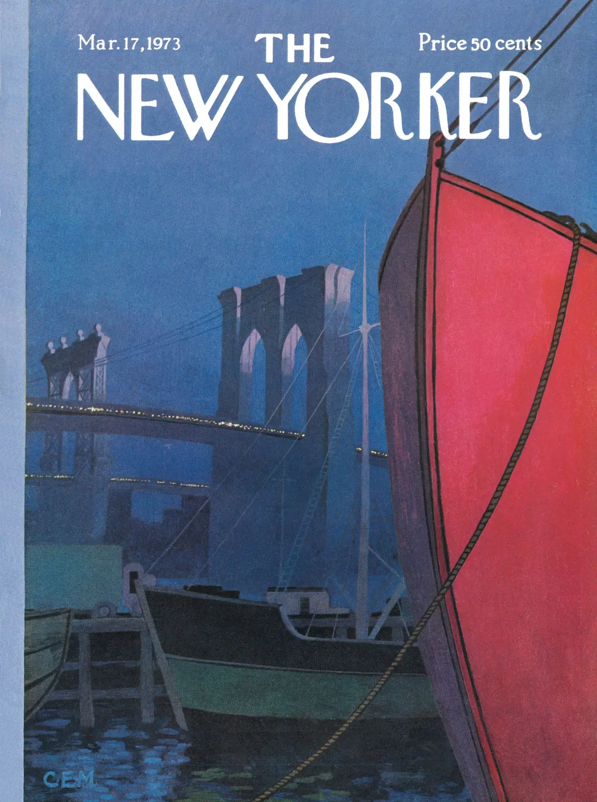 Обложка The New Yorker, 17 марта 1973, художник Чарльз Э. Мартин