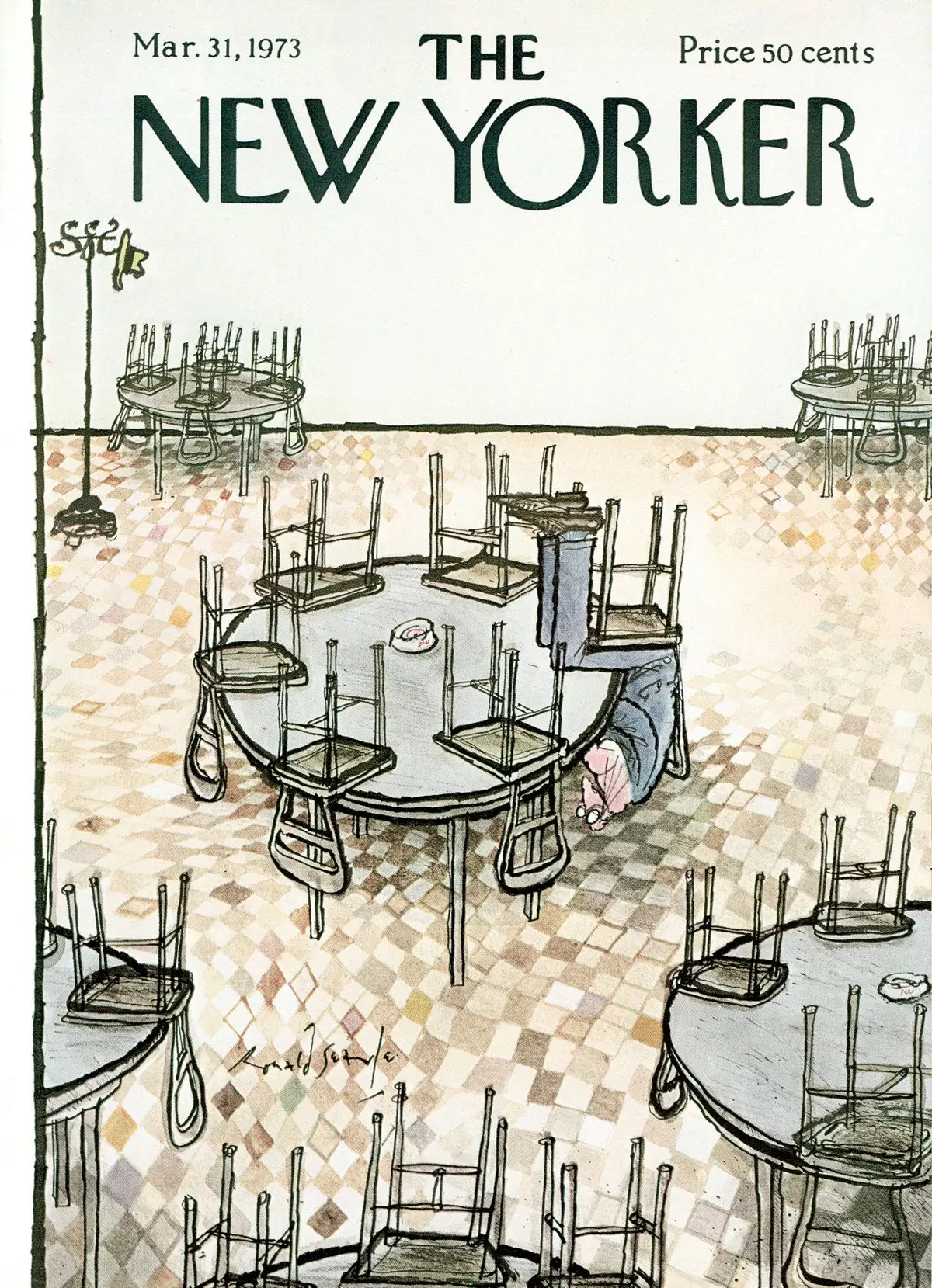 Обложка The New Yorker, 31 марта 1973, художник Рональд Сёрл