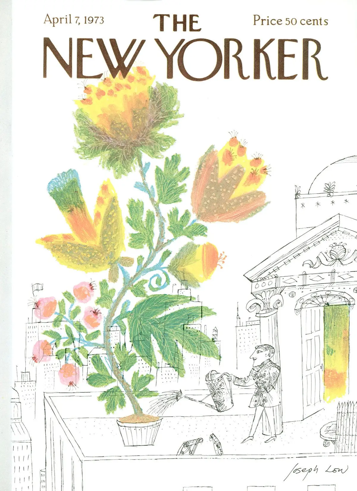 Обложка The New Yorker, 7 апреля 1973, художник Джозеф Лоу