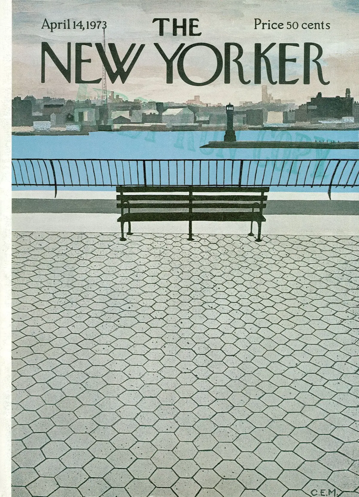 Обложка The New Yorker, 14 апреля 1973, художник Чарльз Э. Мартин