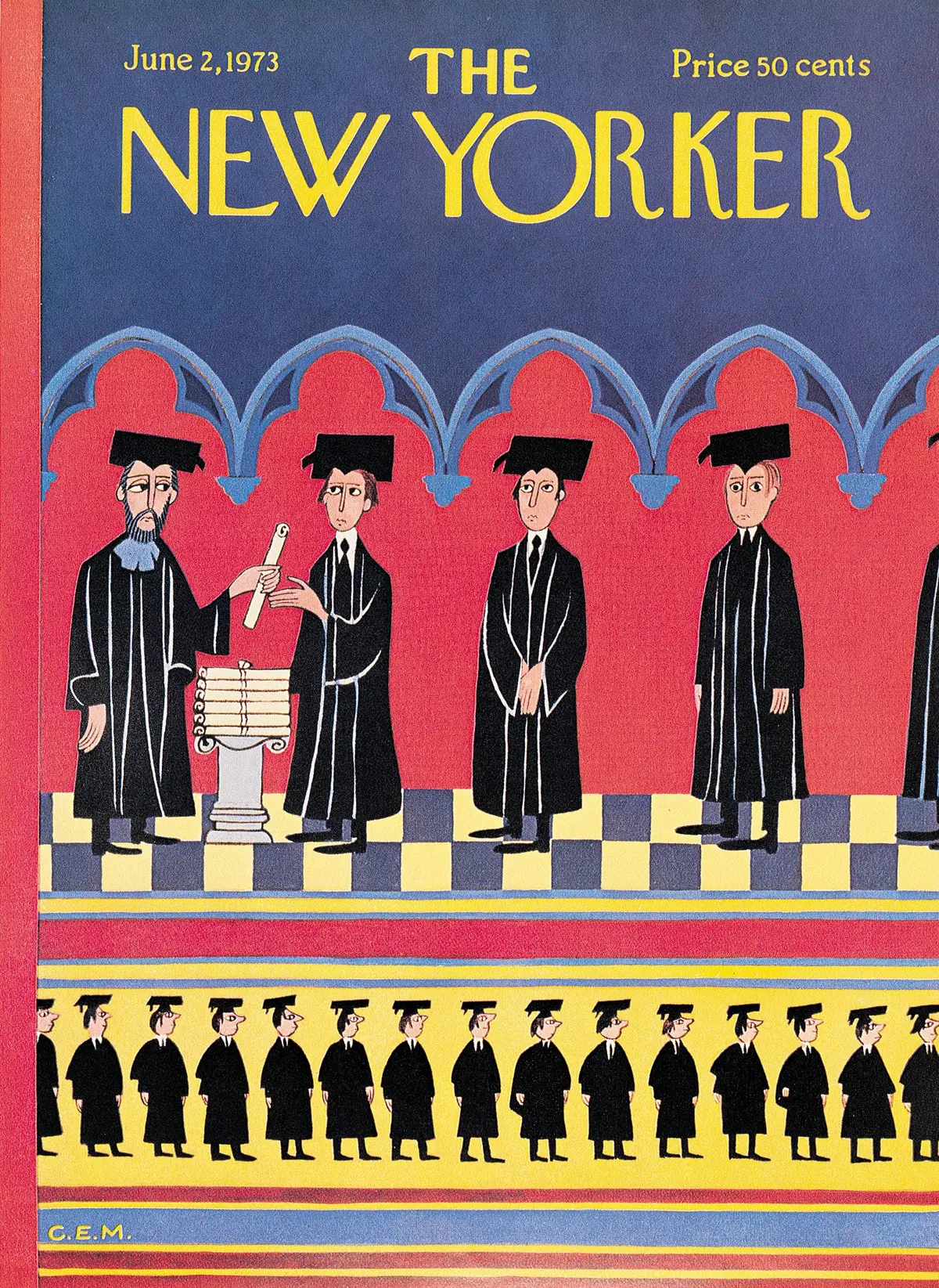 Обложка The New Yorker, 2 июня 1973, художник Чарльз Э. Мартин