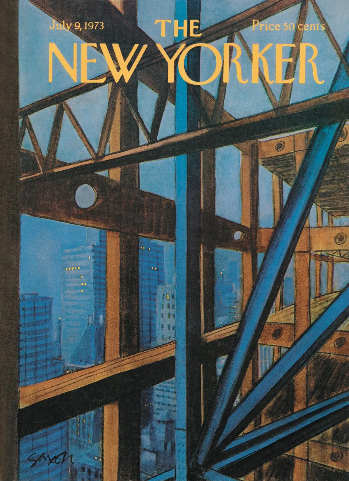 Обложка The New Yorker, 9 июля 1973, художник Чарльз Саксон