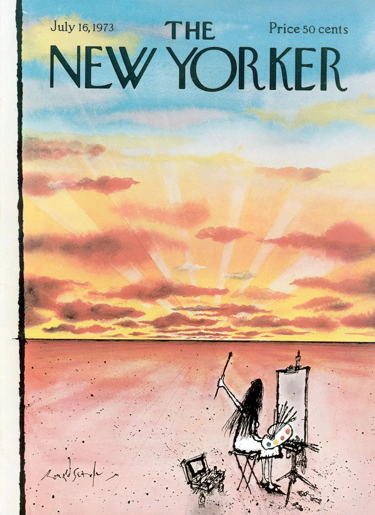 Обложка The New Yorker, 16 июля 1973, художник Рональд Сёрл