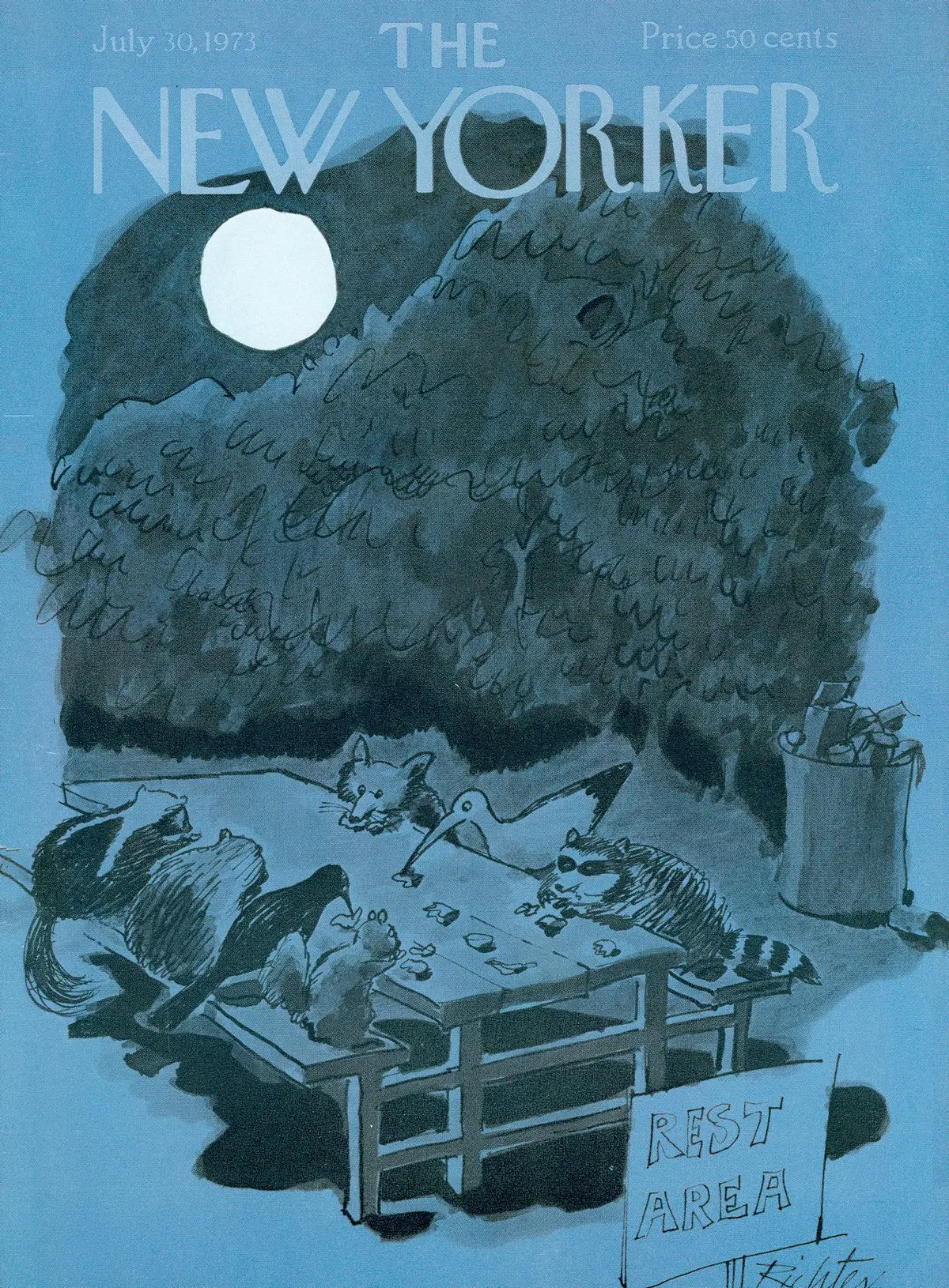 Обложка The New Yorker, 30 июля 1973, художник Миша Рихтер