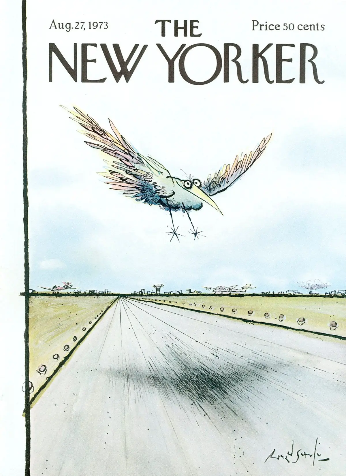 Обложка The New Yorker, 27 августа 1973, художник Рональд Сёрл