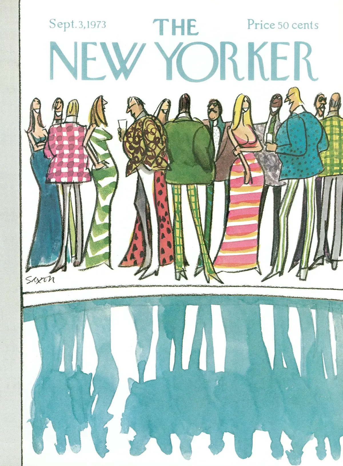 Обложка The New Yorker, 3 сентября 1973, художник Чарльз Саксон