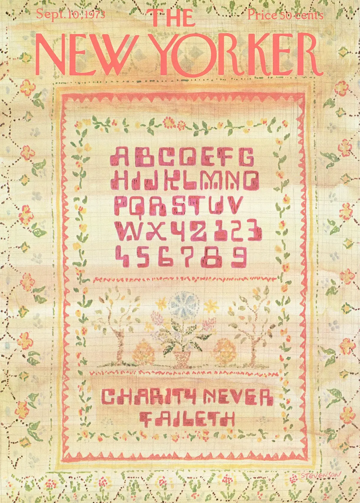 Обложка The New Yorker, 10 сентября 1973, художник Джеймс Стивенсон