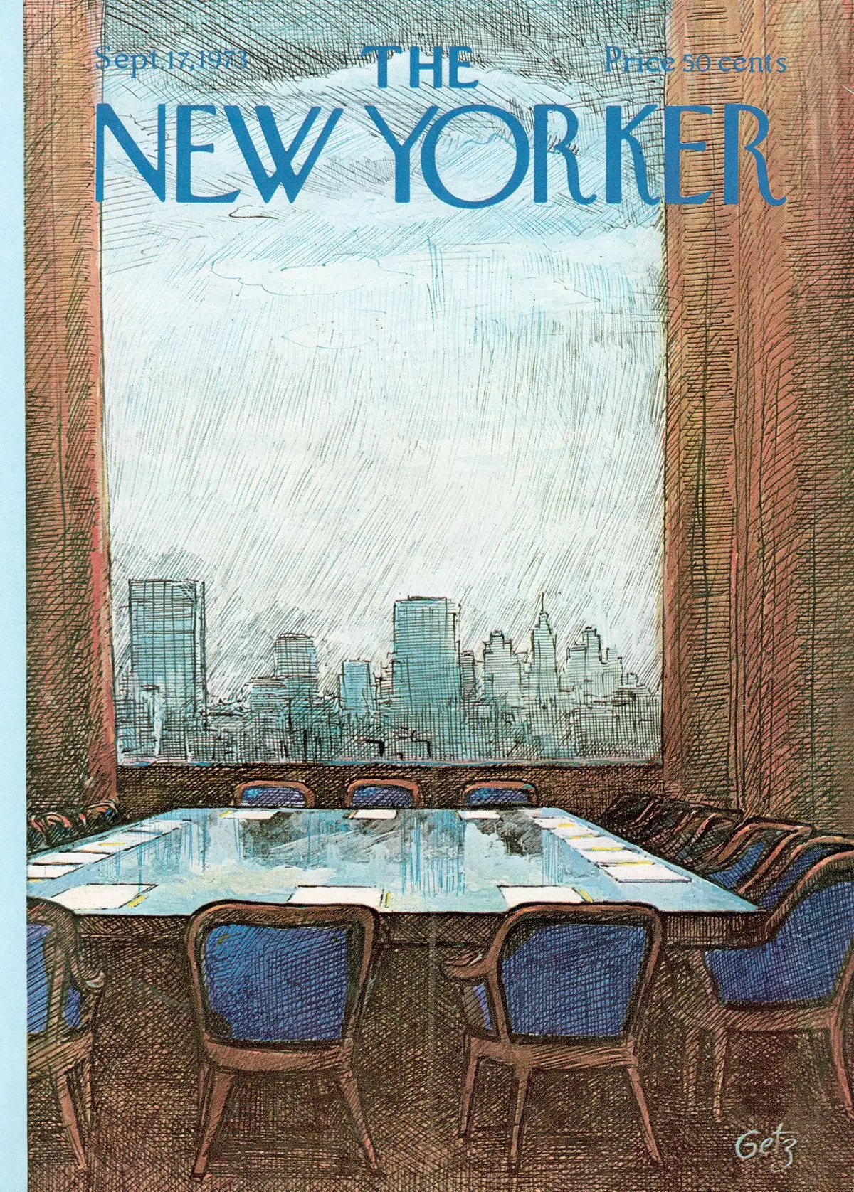 Обложка The New Yorker, 17 сентября 1973, художник Артур Гетц