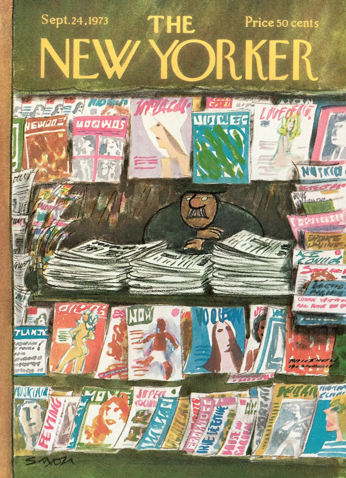 Обложка The New Yorker, 24 сентября 1973, художник Чарльз Саксон