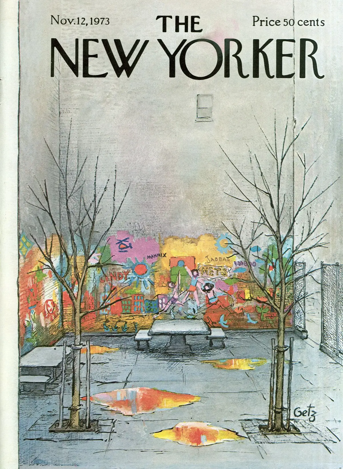 Обложка The New Yorker, 12 ноября 1973, художник Артур Гетц