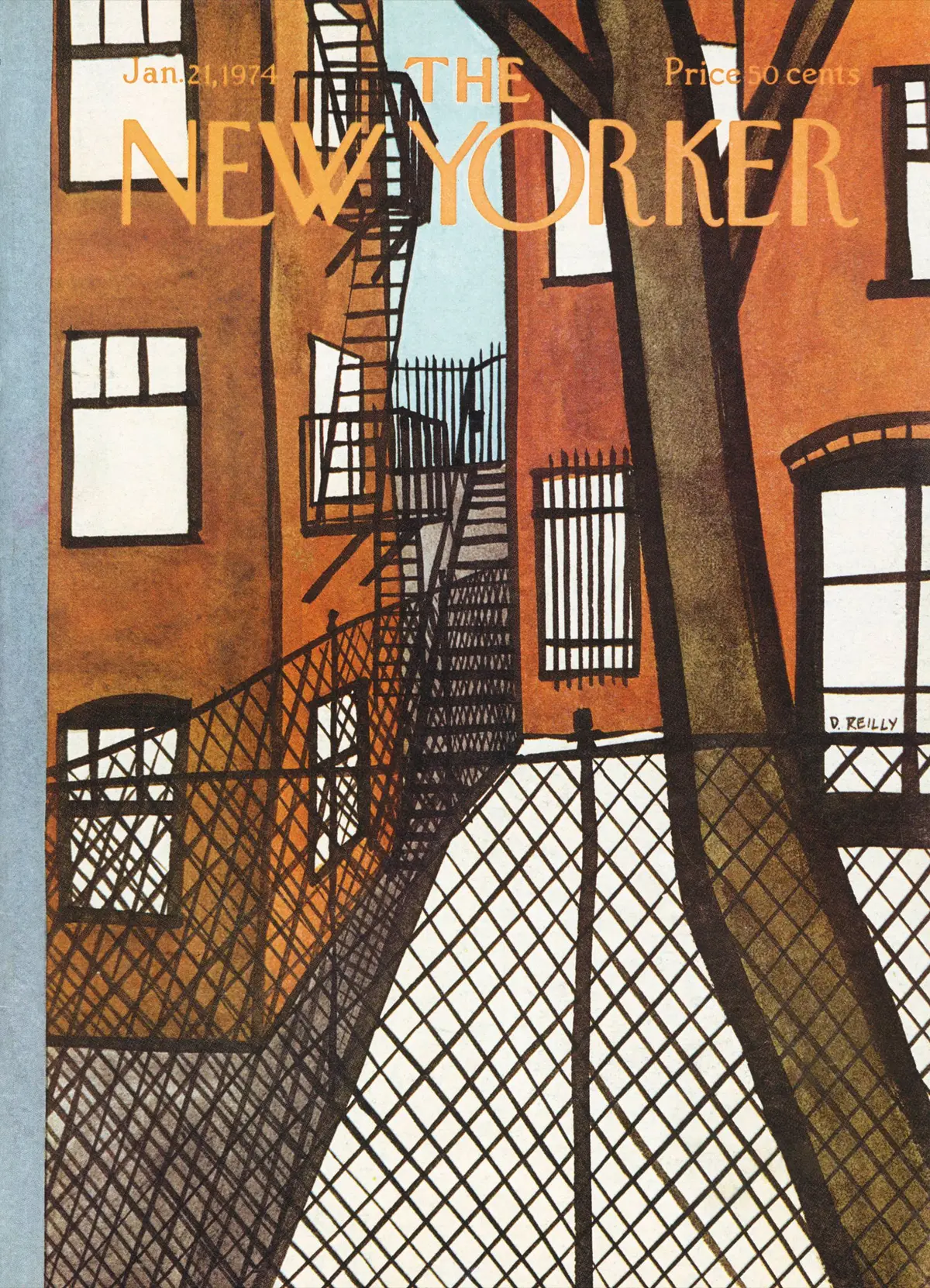 Обложка The New Yorker, 21 января 1974, художник Дональд Райли