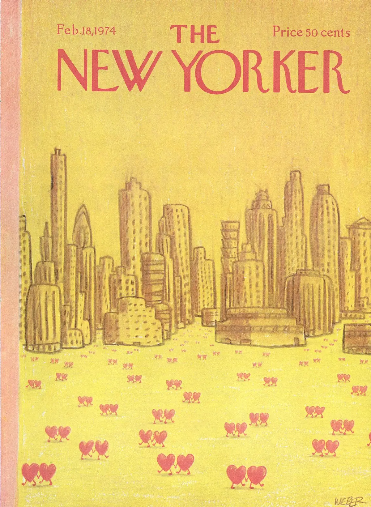 Обложка The New Yorker, 18 февраля 1974, художник Роберт Вебер