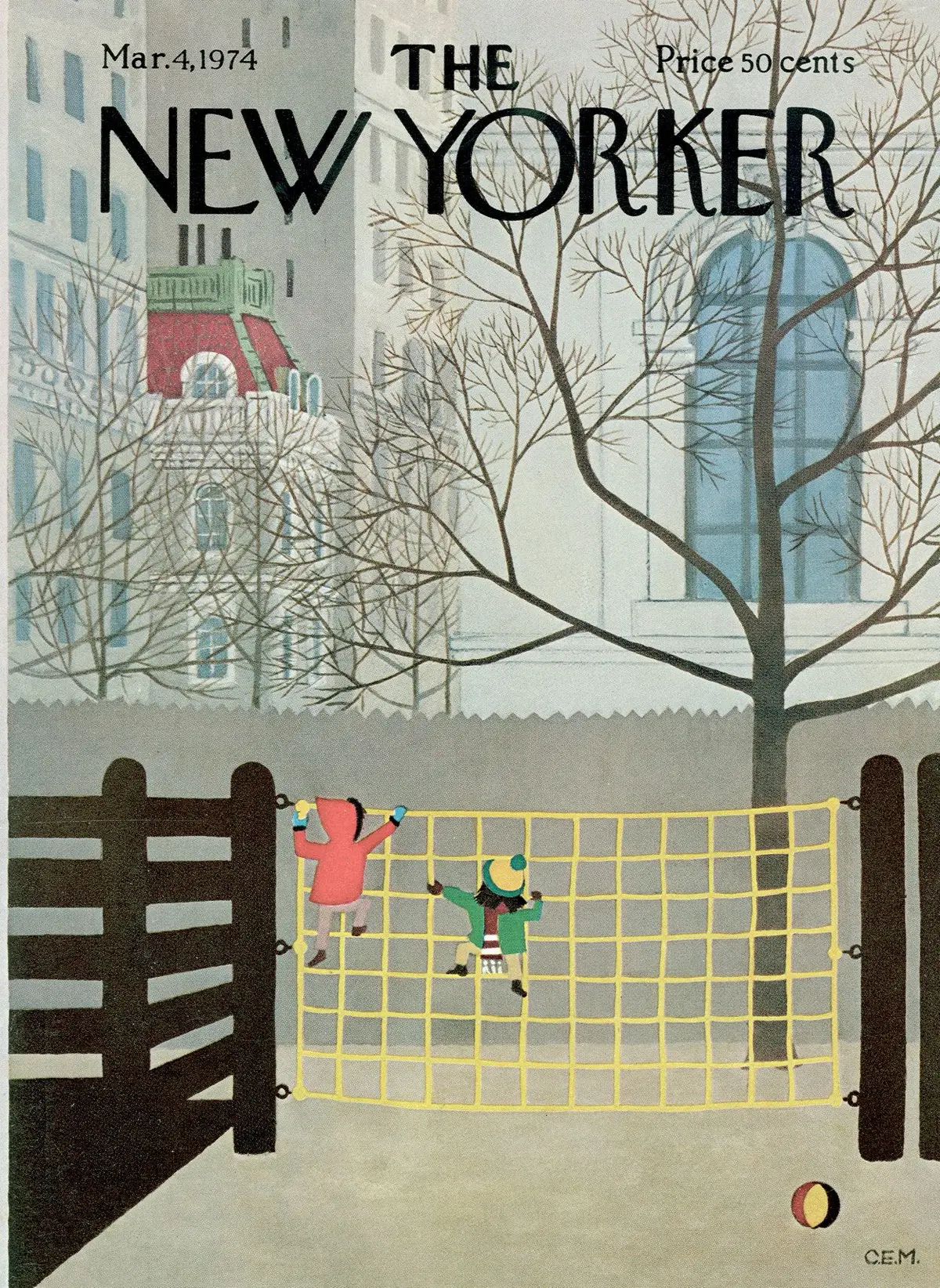 Обложка The New Yorker, 4 марта 1974, художник Чарльз Э. Мартин