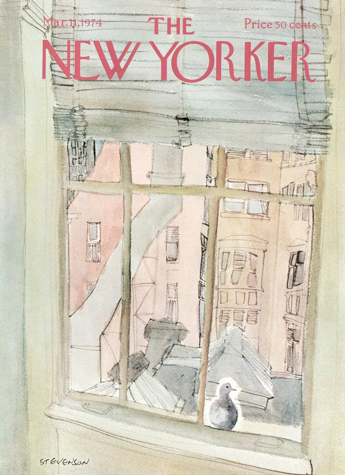 Обложка The New Yorker, 11 марта 1974, художник Джеймс Стивенсон