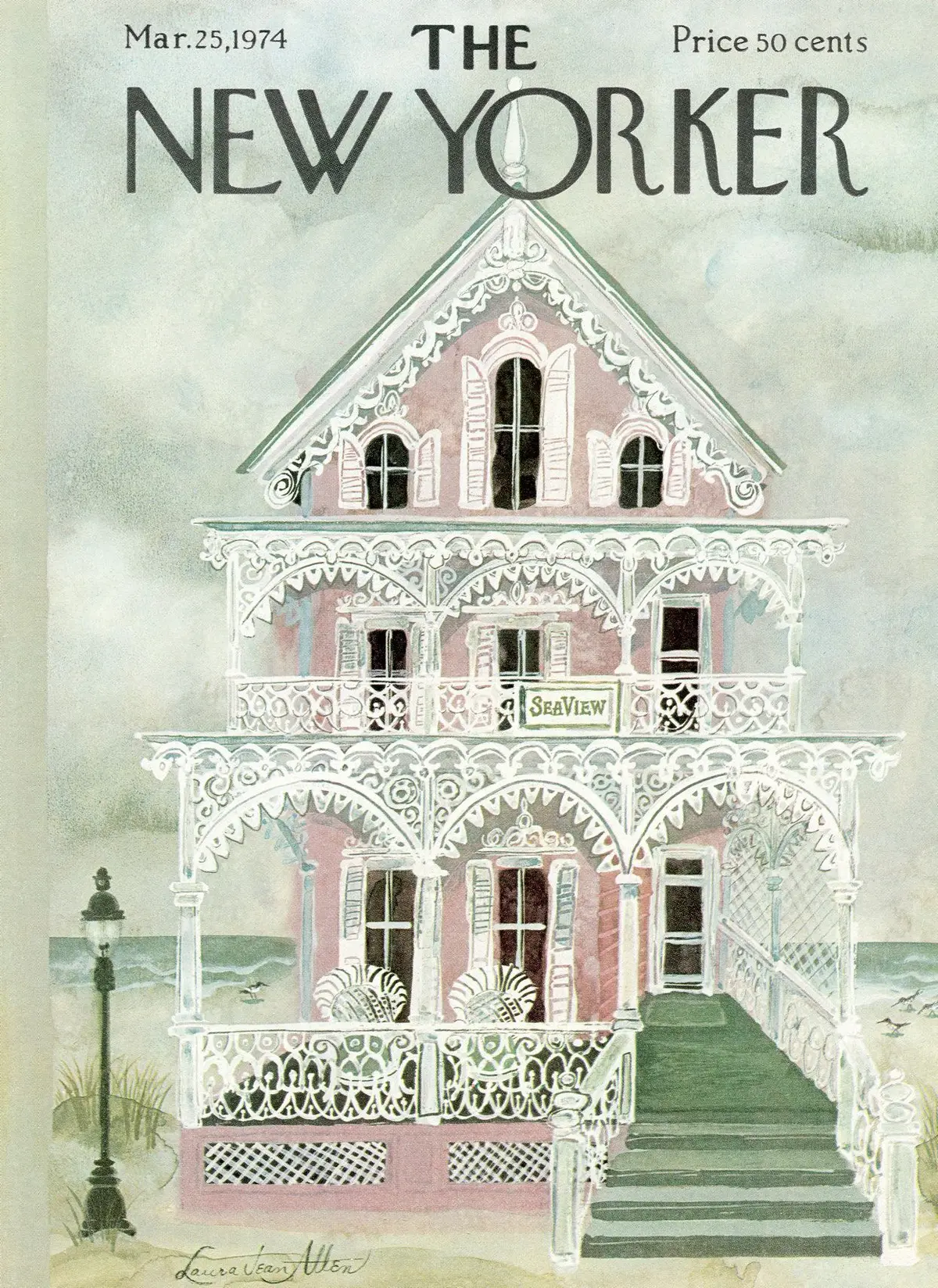 Обложка The New Yorker, 25 марта 1974, художник Лора Джин Аллен
