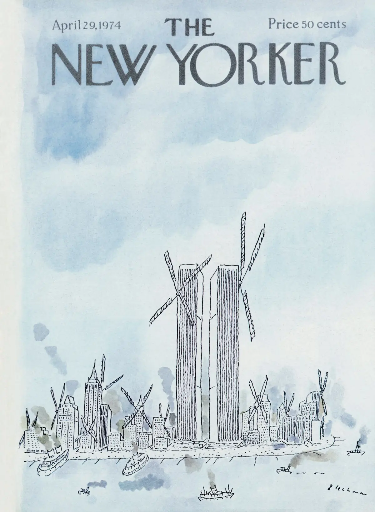 Обложка The New Yorker, 29 апреля 1974, художник Р. О. Блекман