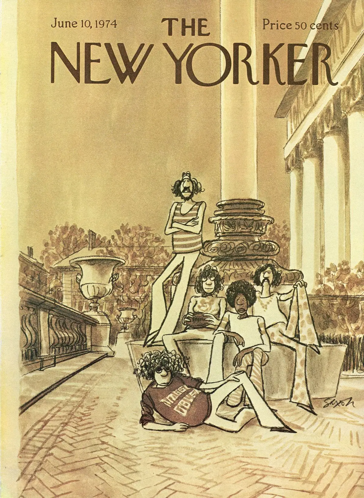 Обложка The New Yorker, 10 июня 1974, художник Чарльз Саксон