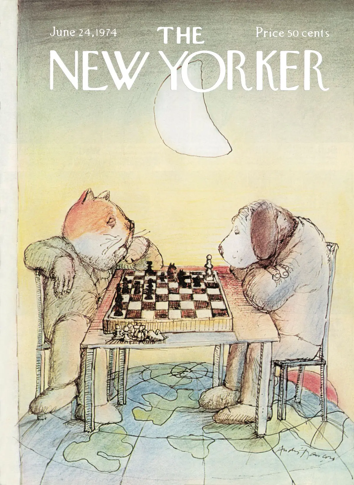 Обложка The New Yorker, 24 июня 1974, художник Андре Франсуа