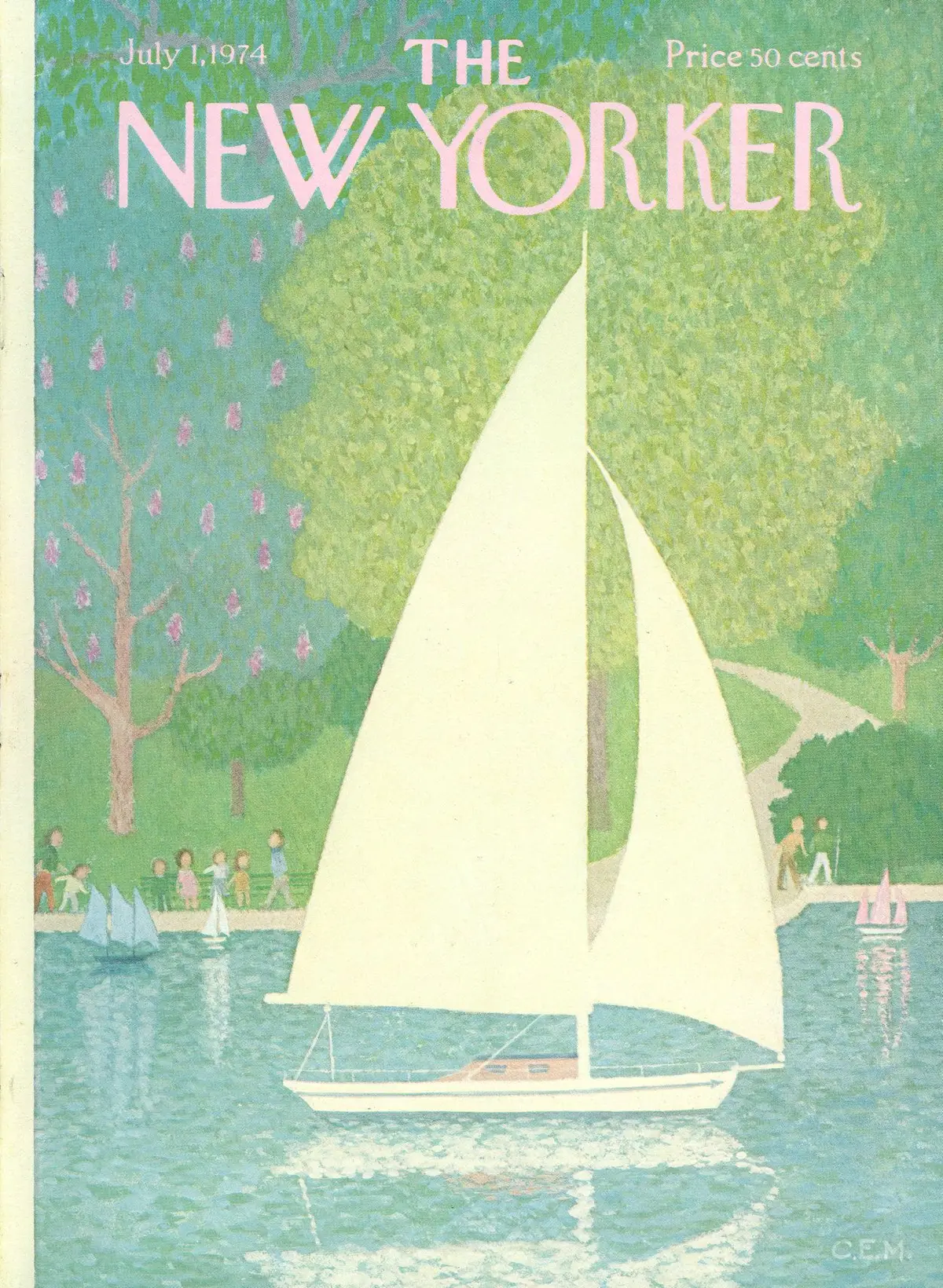 Обложка The New Yorker, 1 июля 1974, художник Чарльз Э. Мартин
