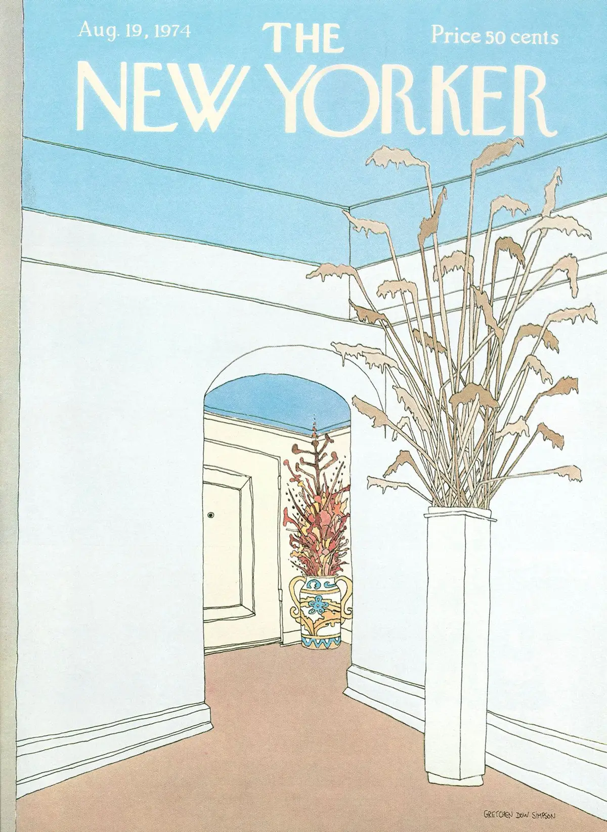 Обложка The New Yorker, 19 августа 1974, художник Гретхен Доу Симпсон