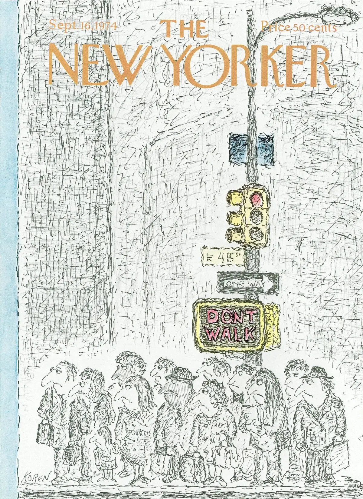 Обложка The New Yorker, 16 сентября 1974, художник Эдвард Корен