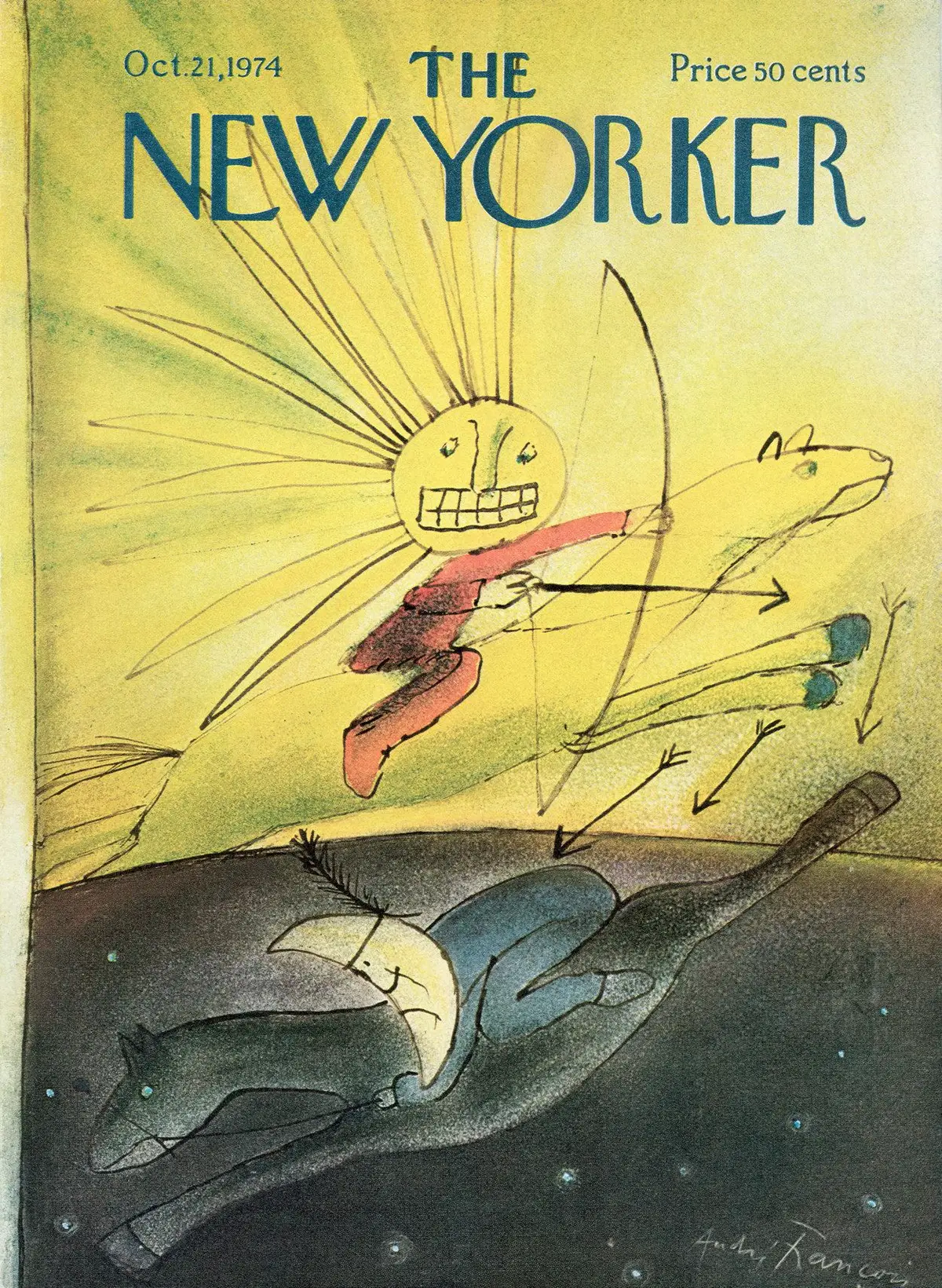 Обложка The New Yorker, 21 октября 1974, художник Андре Франсуа