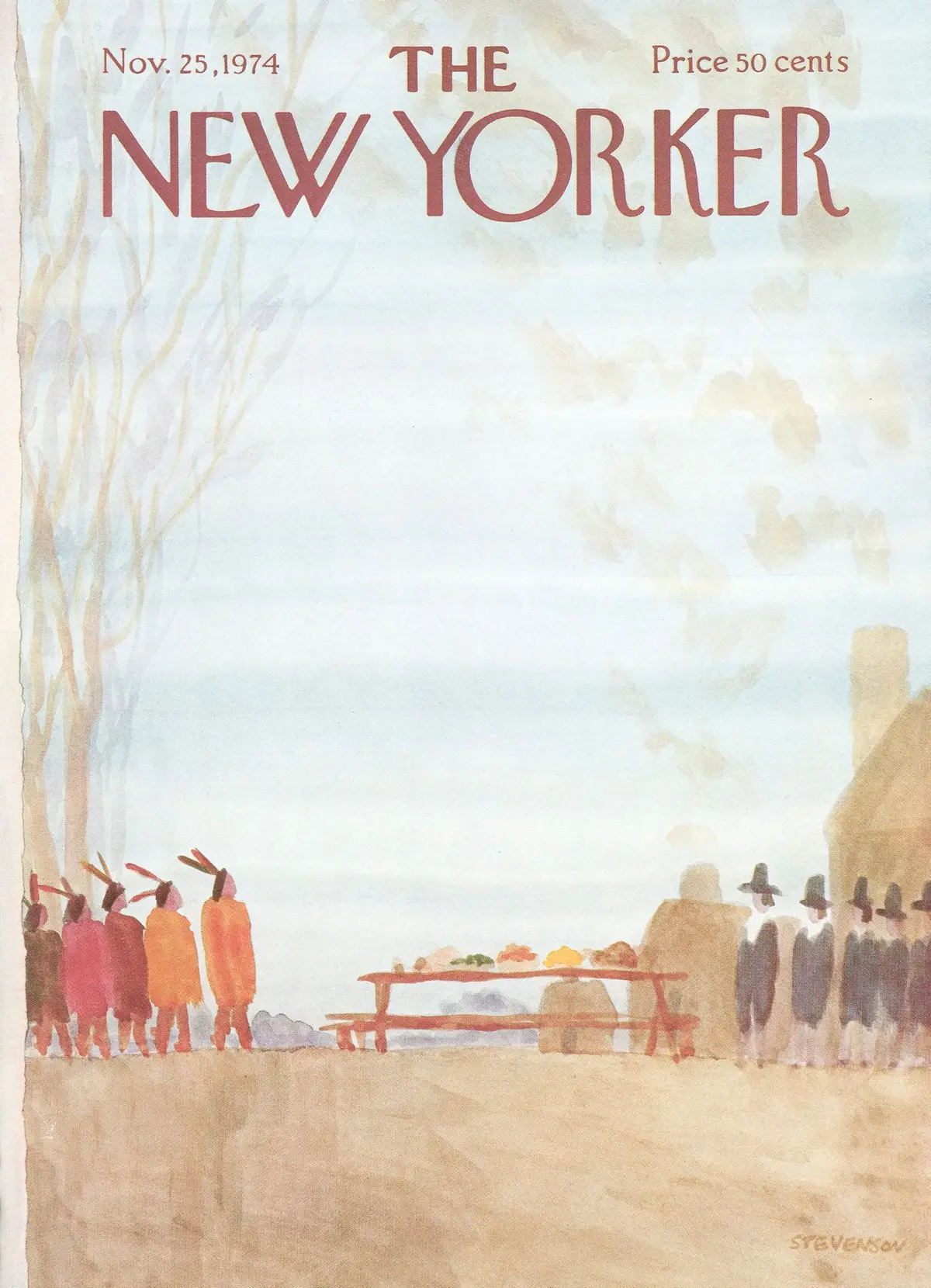 Обложка The New Yorker, 25 ноября 1974, художник Джеймс Стивенсон