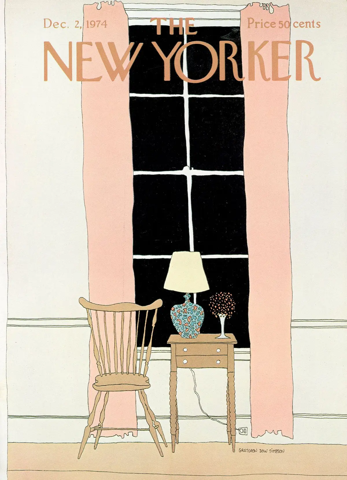 Обложка The New Yorker, 2 декабря 1974, художник Гретхен Доу Симпсон