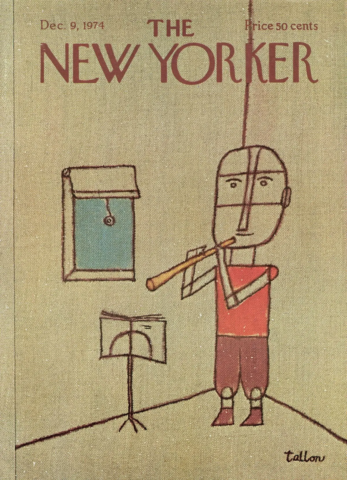 Обложка The New Yorker, 9 декабря 1974, художник Роберт Таллон