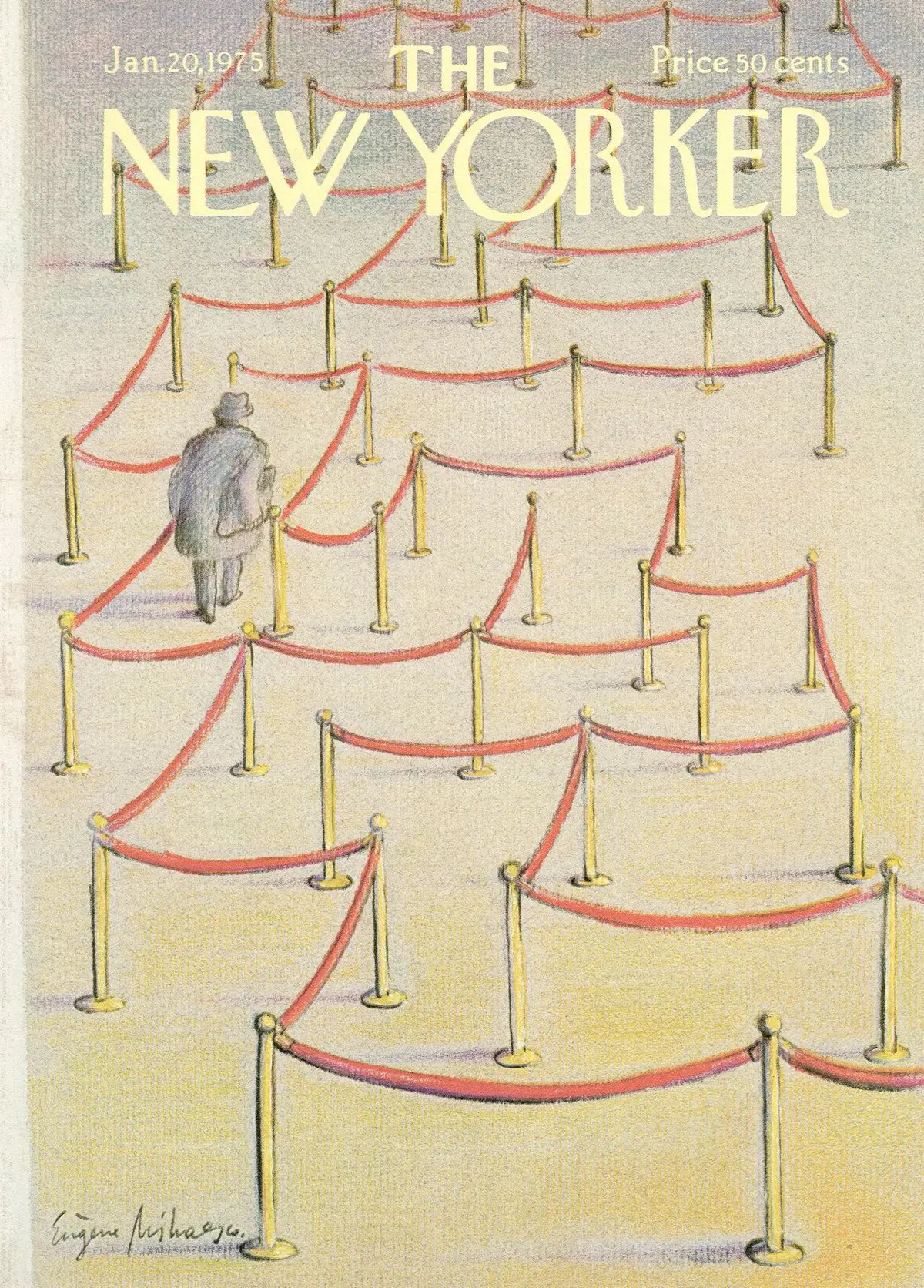 Обложка The New Yorker, 20 января 1975, художник Эжен Михаеско