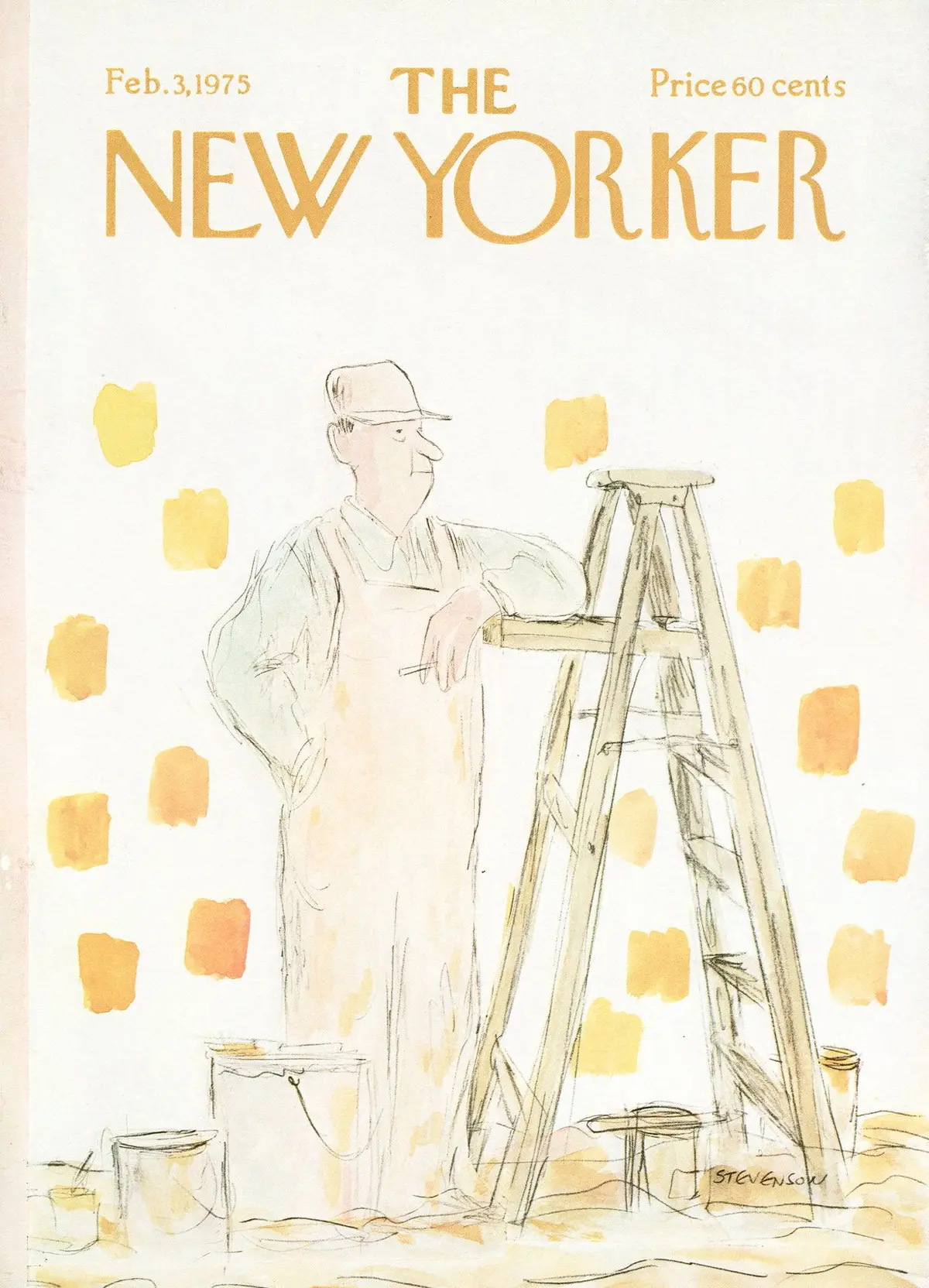Обложка The New Yorker, 3 февраля 1975, художник Джеймс Стивенсон