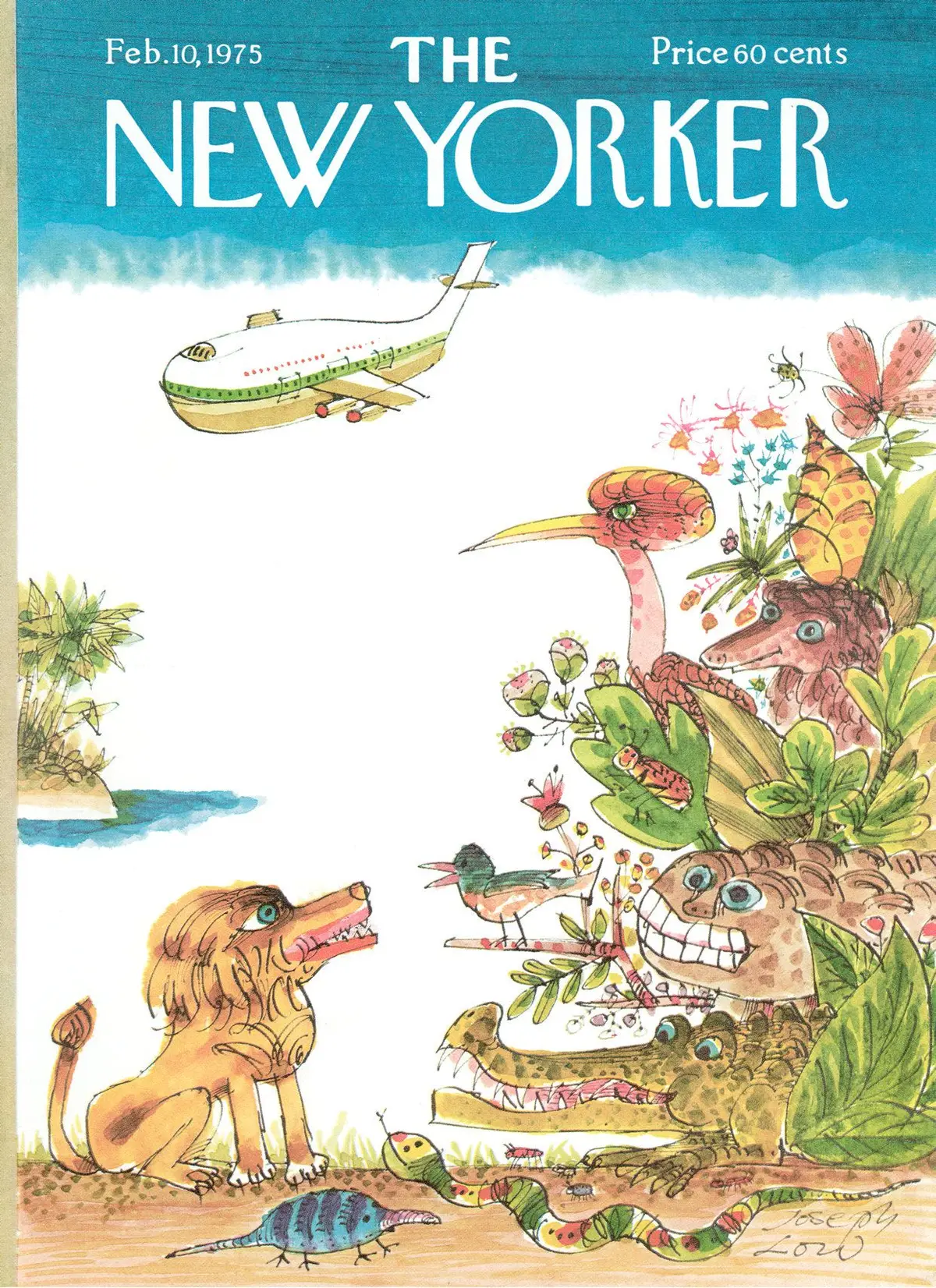 Обложка The New Yorker, 10 февраля 1975, художник Джозеф Лоу