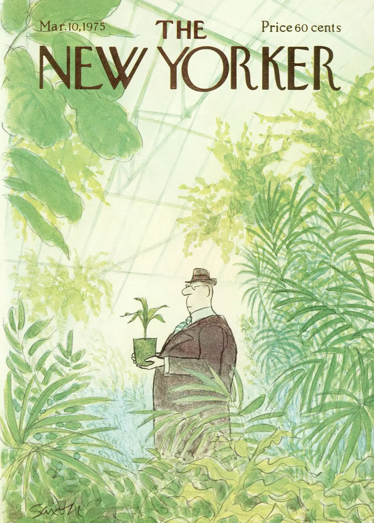 Обложка The New Yorker, 10 марта 1975, художник Чарльз Саксон