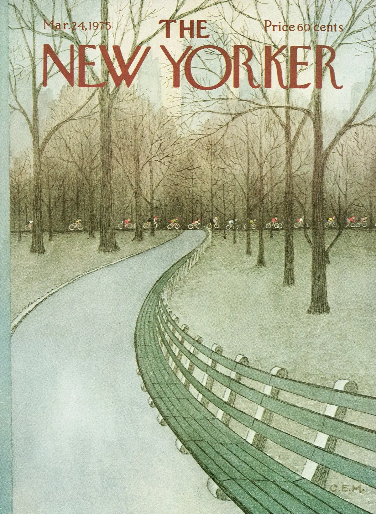 Обложка The New Yorker, 24 марта 1975, художник Чарльз Э. Мартин