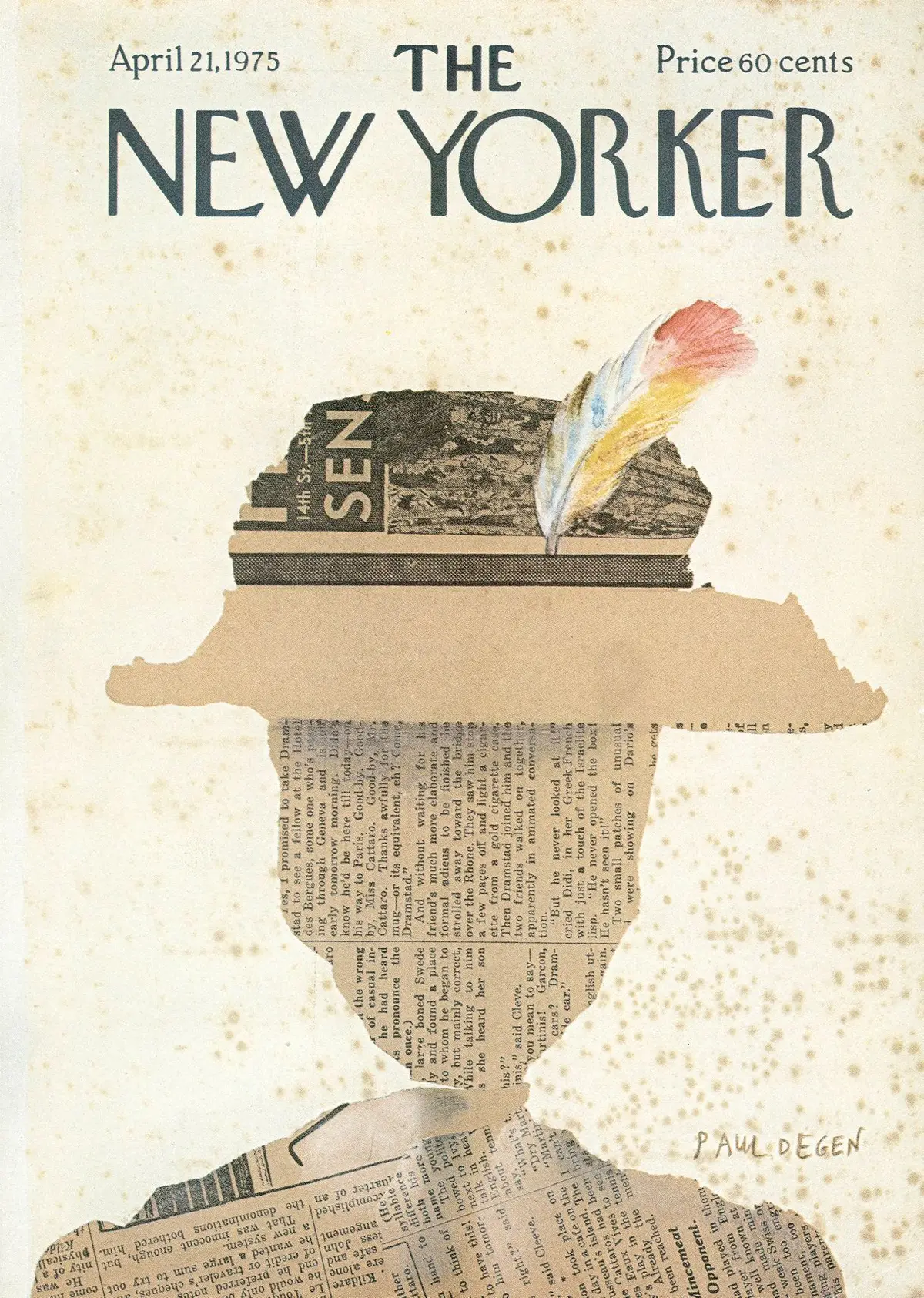 Обложка The New Yorker, 21 апреля 1975, художник Пол Деген