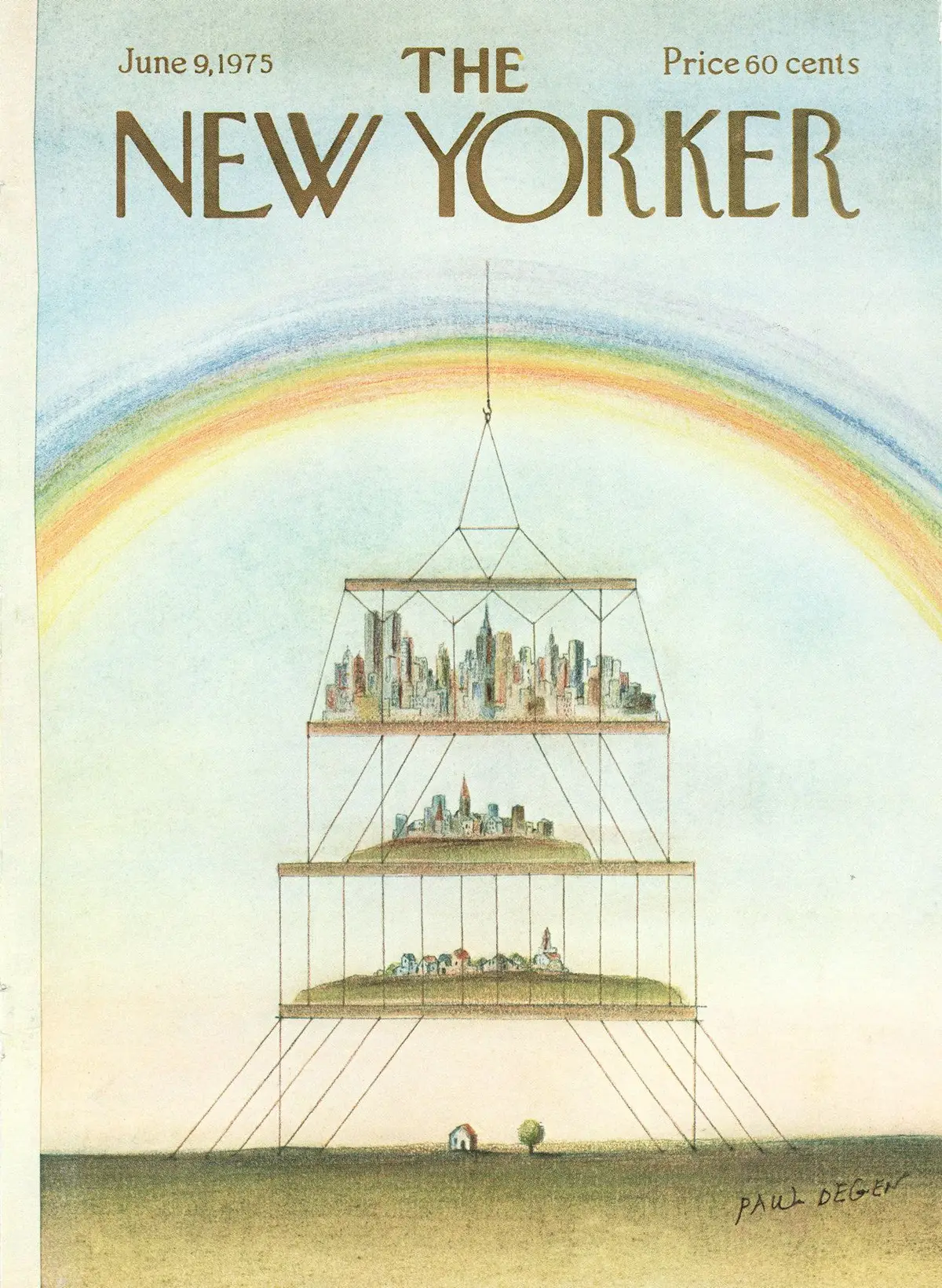 Обложка The New Yorker, 9 июня 1975, художник Пол Деген
